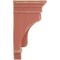Ekena Millwork 6 1/2"W x 6 1/2"D x 12"H Raised Fluting Wood Vintage Decor Corbel, Salvage Red CORWD06X06X12RARD - alternate 2